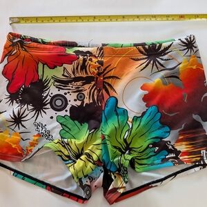 Colorful Tropical Print Shorts